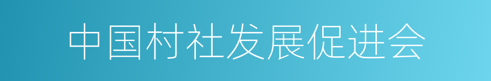 中国村社发展促进会的同义词