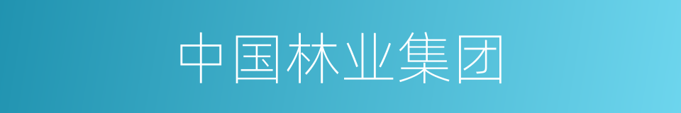 中国林业集团的同义词