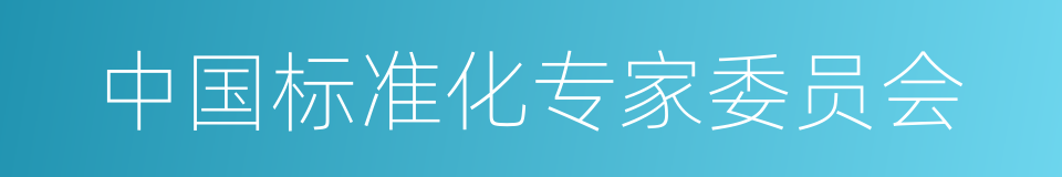 中国标准化专家委员会的同义词