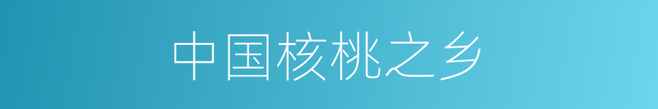 中国核桃之乡的同义词