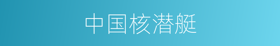 中国核潜艇的同义词