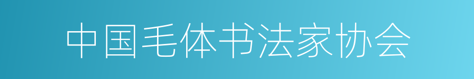 中国毛体书法家协会的同义词