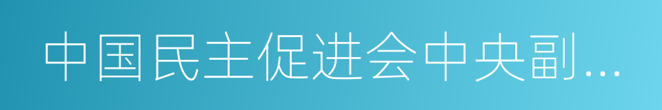 中国民主促进会中央副主席的同义词