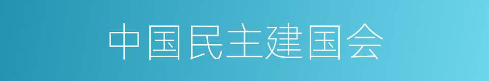 中国民主建国会的同义词