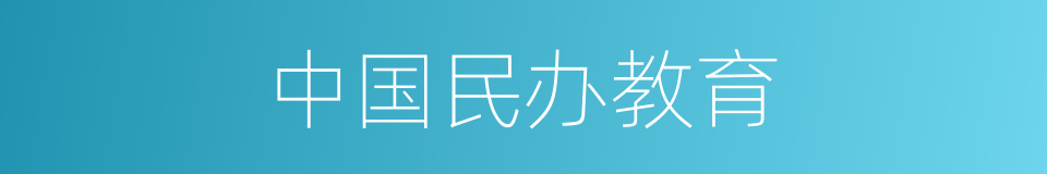 中国民办教育的同义词