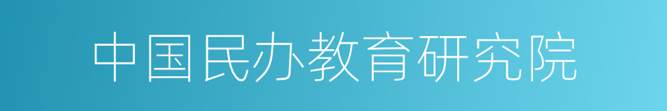 中国民办教育研究院的同义词