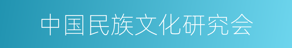 中国民族文化研究会的同义词