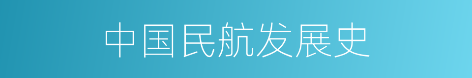 中国民航发展史的同义词