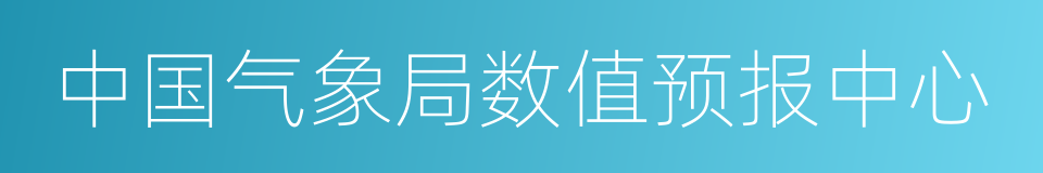 中国气象局数值预报中心的同义词