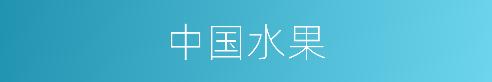 中国水果的同义词