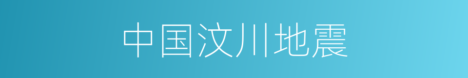 中国汶川地震的同义词