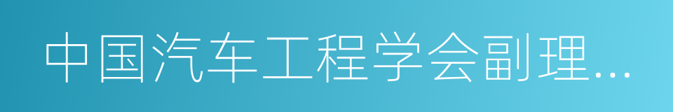 中国汽车工程学会副理事长的同义词