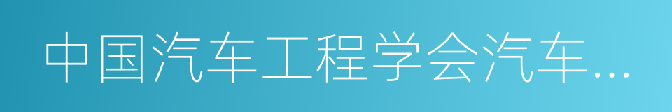 中国汽车工程学会汽车应用与服务分会的同义词