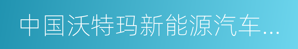 中国沃特玛新能源汽车产业创新联盟的同义词