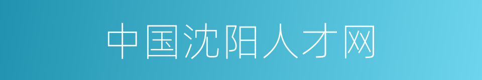 中国沈阳人才网的同义词