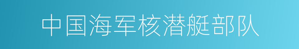 中国海军核潜艇部队的同义词