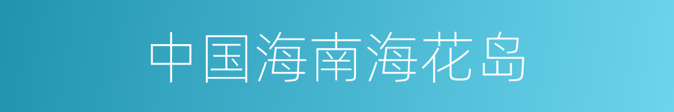 中国海南海花岛的同义词