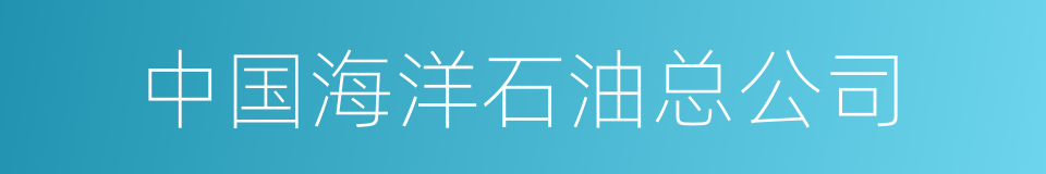 中国海洋石油总公司的同义词