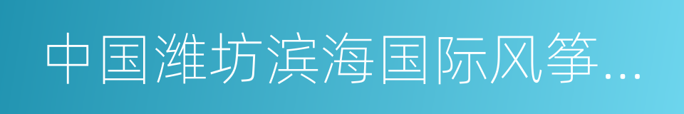 中国潍坊滨海国际风筝冲浪公开赛的同义词