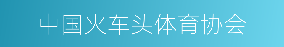 中国火车头体育协会的同义词