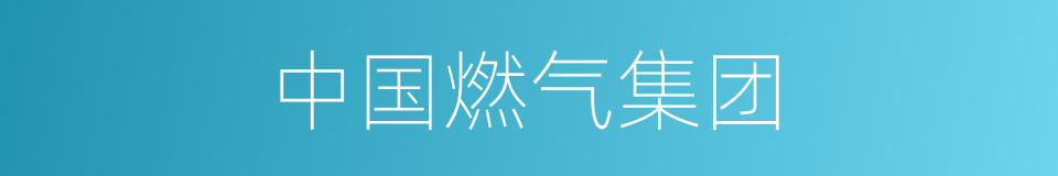 中国燃气集团的同义词