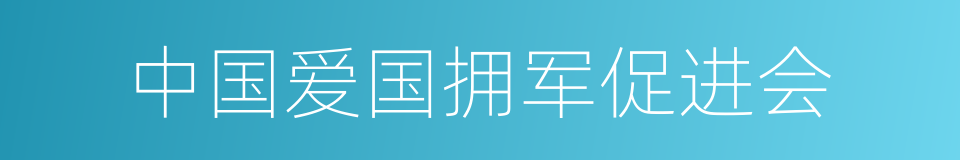 中国爱国拥军促进会的同义词