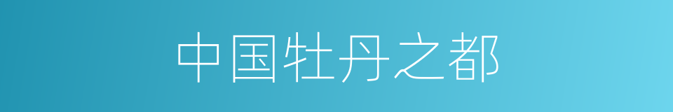 中国牡丹之都的同义词