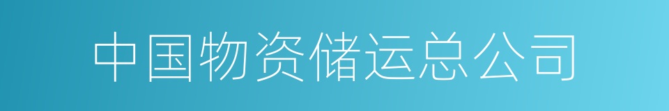中国物资储运总公司的同义词