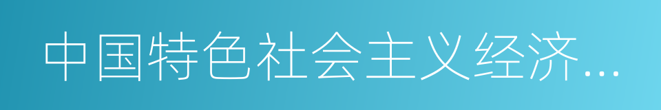 中国特色社会主义经济建设的同义词