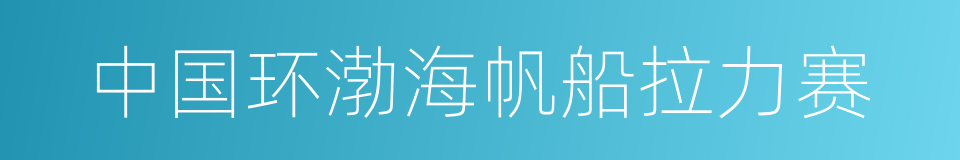 中国环渤海帆船拉力赛的同义词