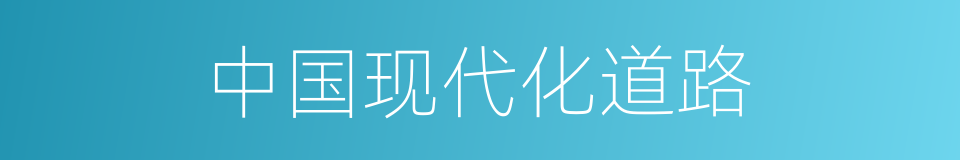 中国现代化道路的同义词