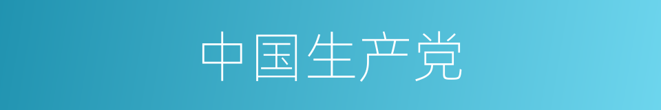 中国生产党的同义词