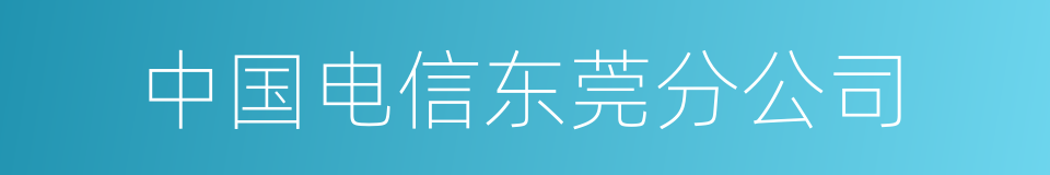 中国电信东莞分公司的同义词