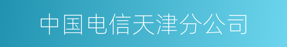 中国电信天津分公司的同义词