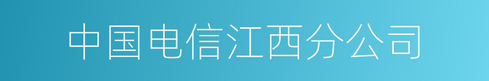 中国电信江西分公司的同义词