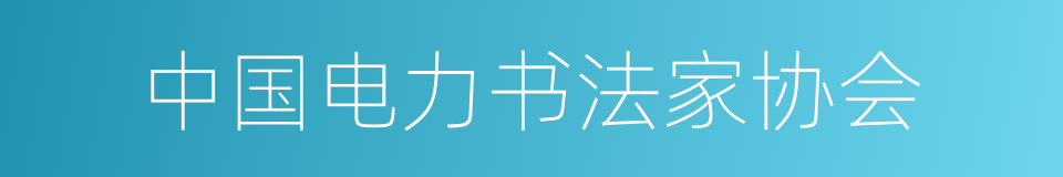 中国电力书法家协会的同义词