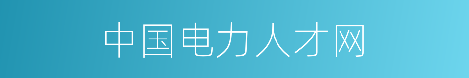 中国电力人才网的同义词