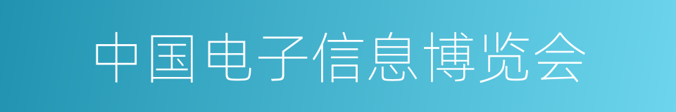 中国电子信息博览会的同义词