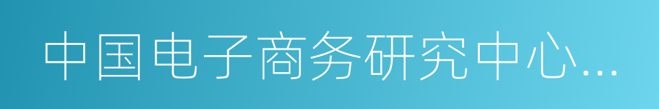 中国电子商务研究中心主任曹磊的同义词