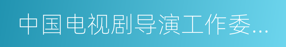 中国电视剧导演工作委员会的同义词