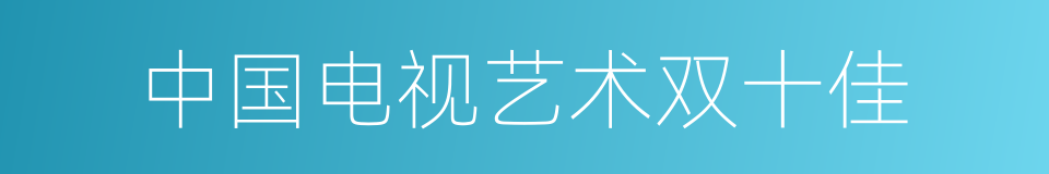 中国电视艺术双十佳的同义词