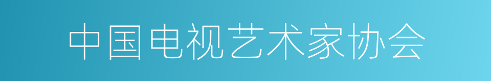 中国电视艺术家协会的同义词