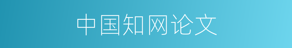 中国知网论文的同义词