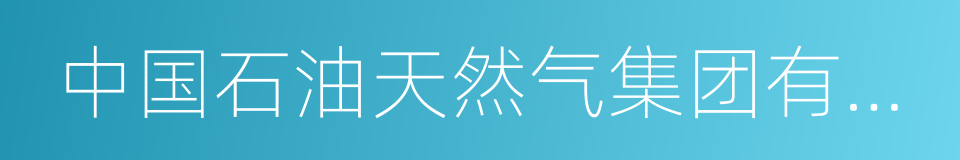 中国石油天然气集团有限公司的同义词