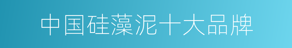 中国硅藻泥十大品牌的同义词