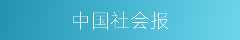 中国社会报的同义词