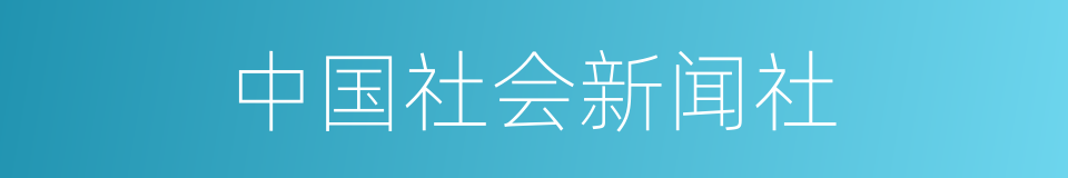 中国社会新闻社的同义词