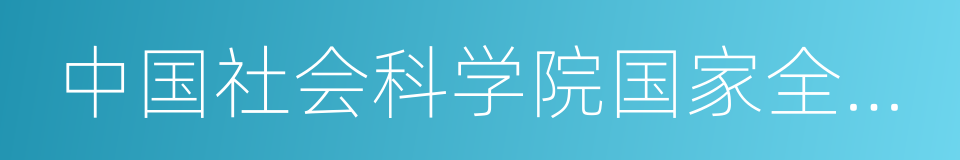 中国社会科学院国家全球战略智库的同义词