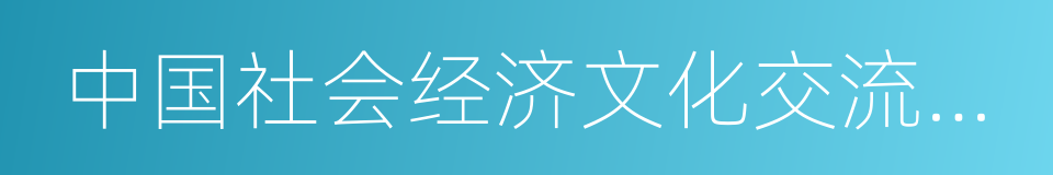 中国社会经济文化交流协会的同义词