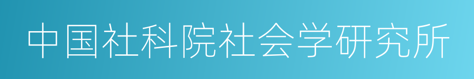 中国社科院社会学研究所的同义词